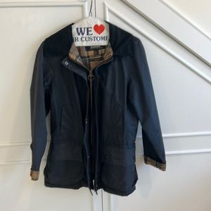 Barbour jacket navy blue
